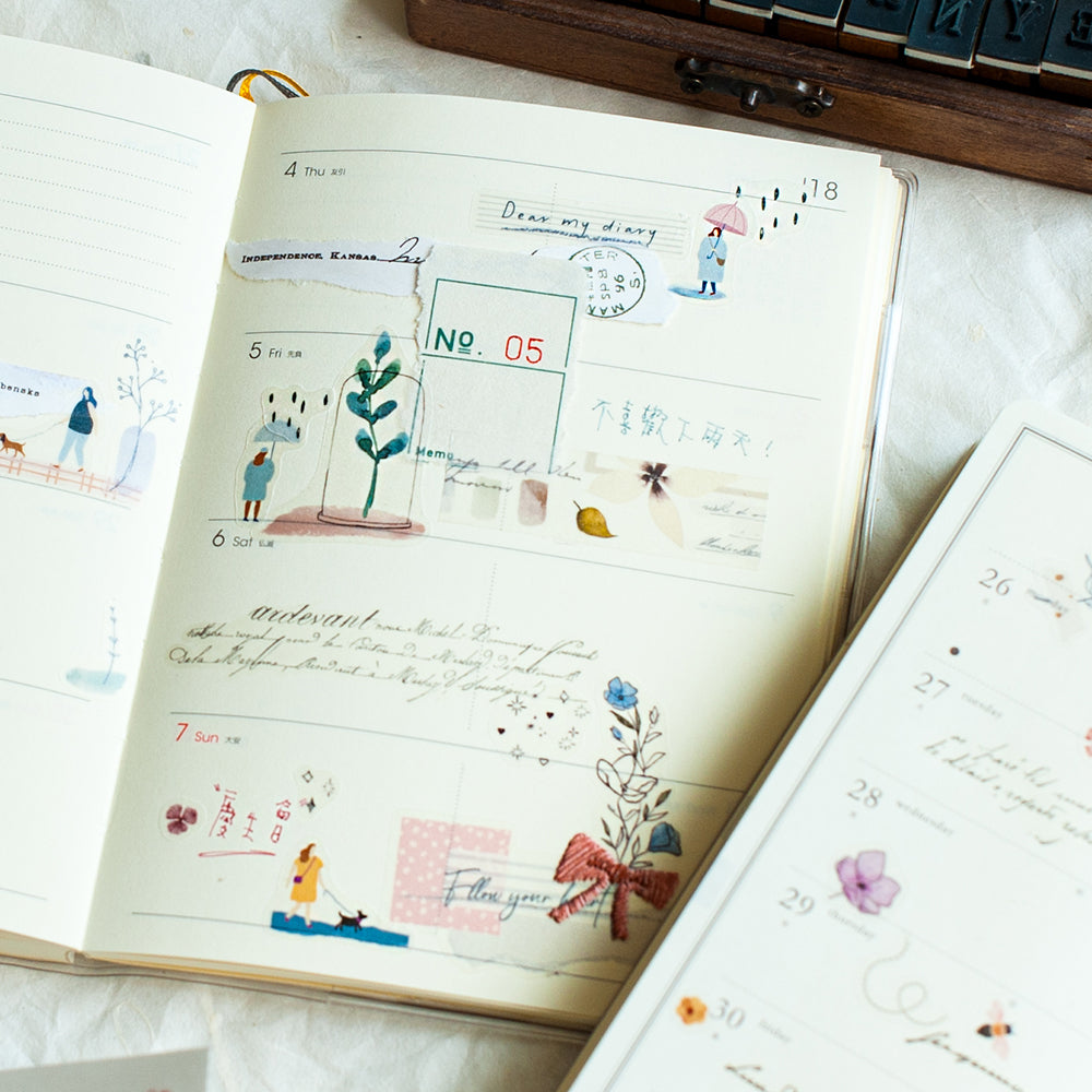MU Die-Cut Washi Book - Girls in The Garden