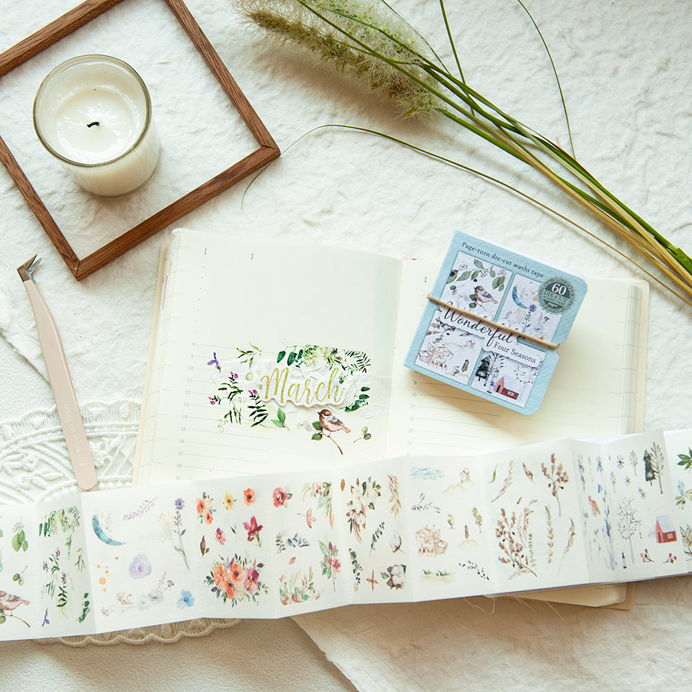 MU Die-Cut Washi Book - Wonderful Four Seasons