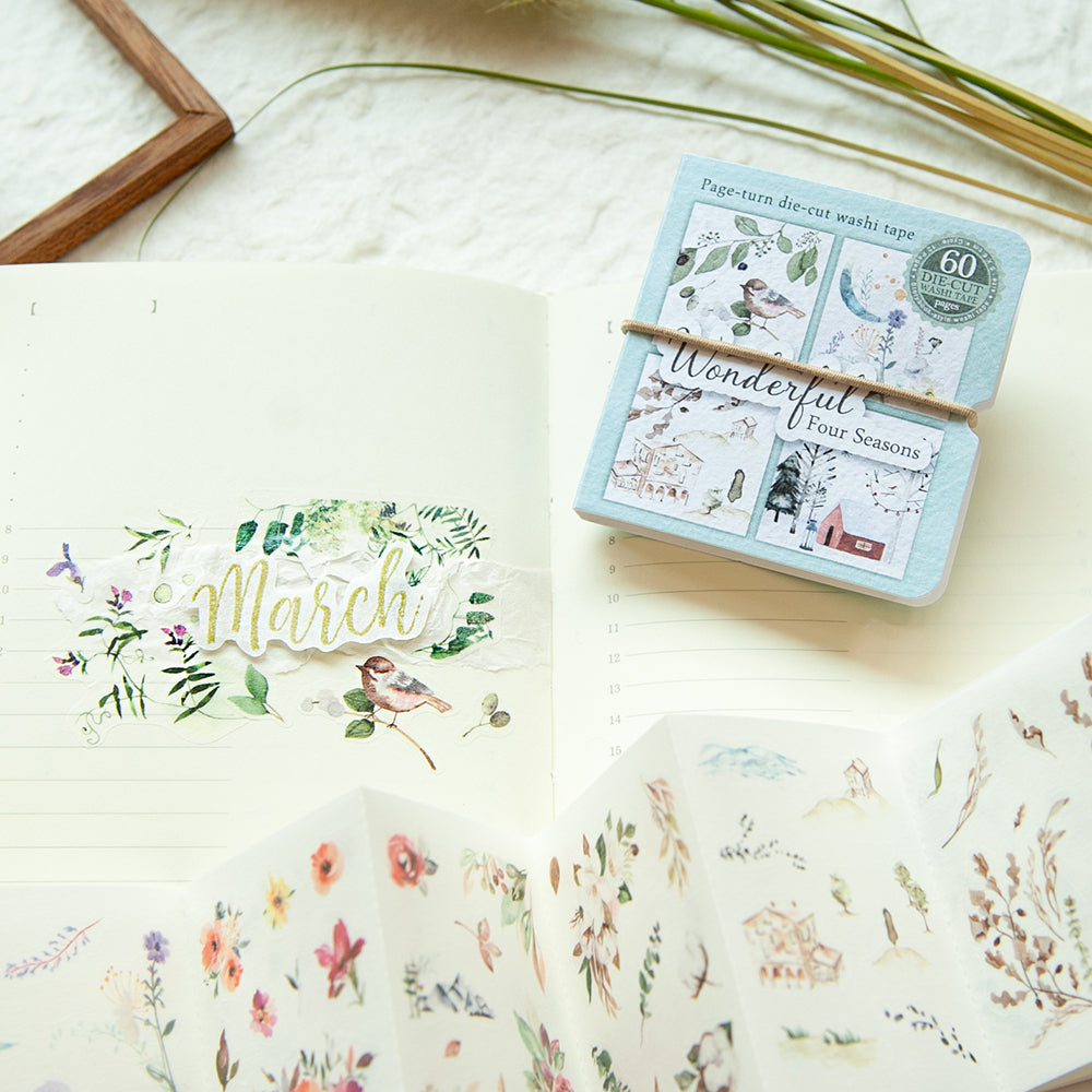 MU Die-Cut Washi Book - Wonderful Four Seasons