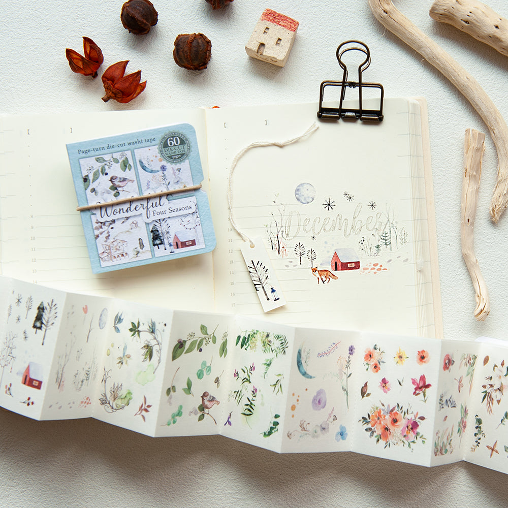 MU Die-Cut Washi Book - Wonderful Four Seasons