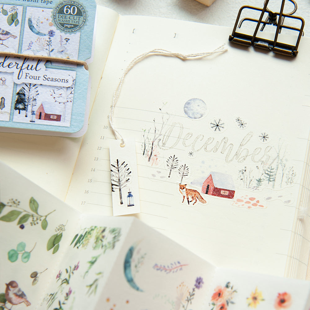 MU Die-Cut Washi Book - Wonderful Four Seasons