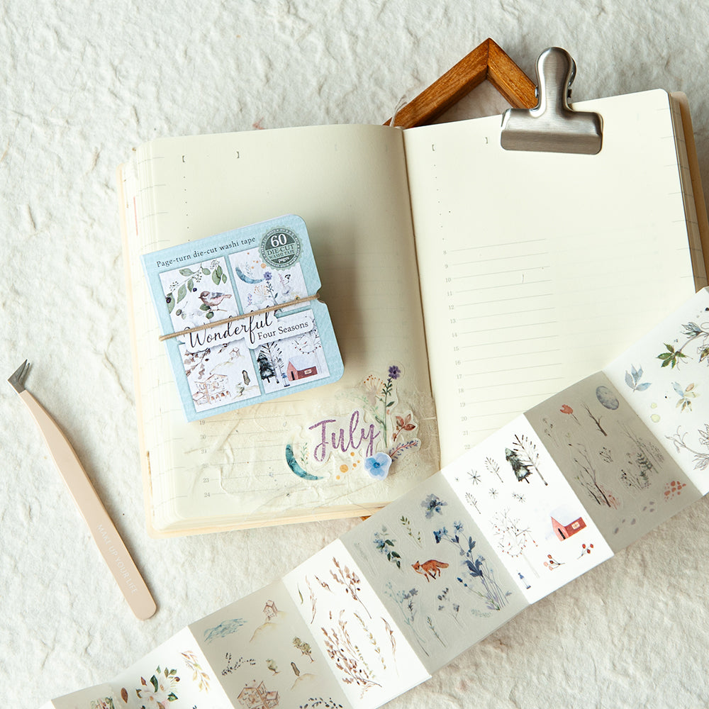 MU Die-Cut Washi Book - Wonderful Four Seasons