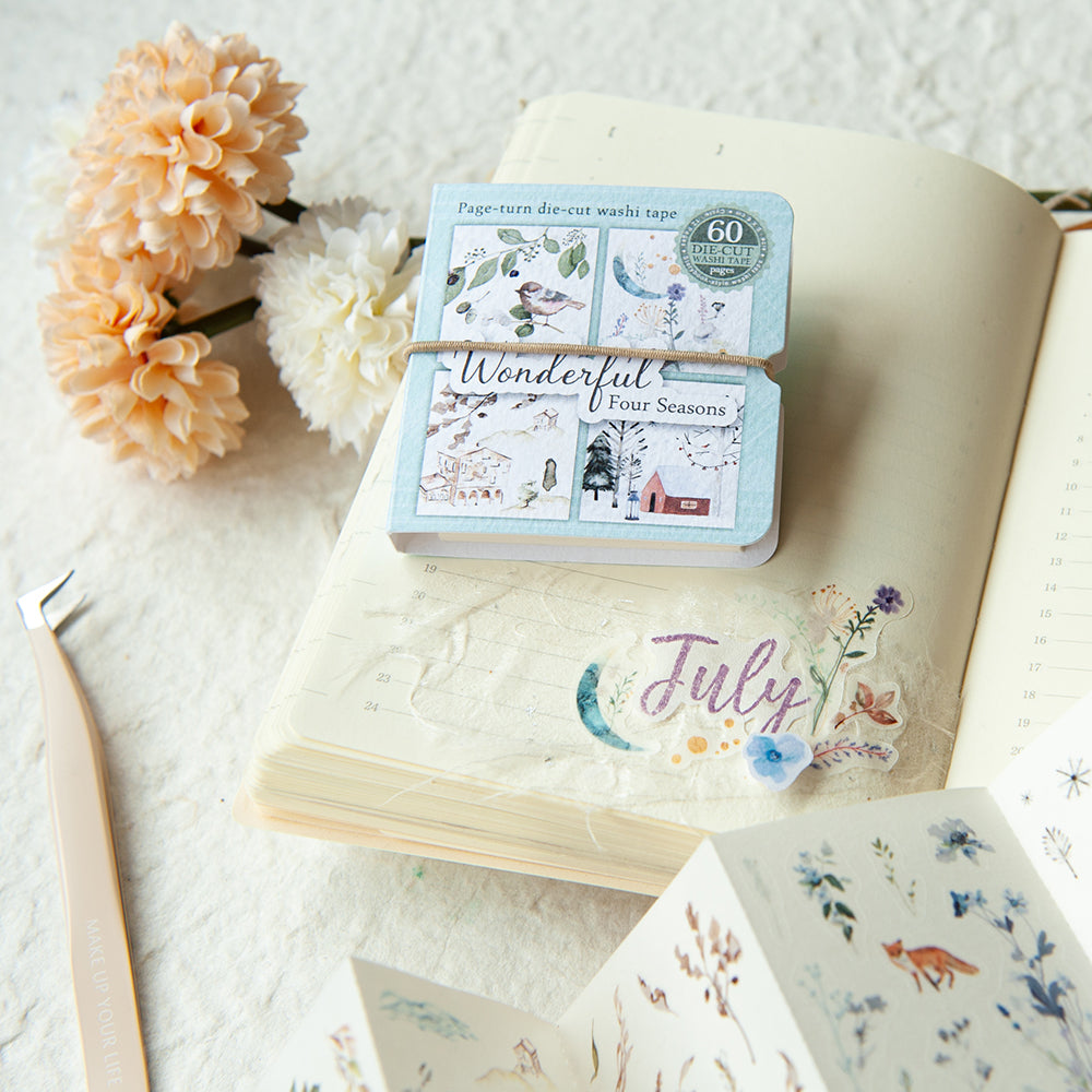MU Die-Cut Washi Book - Wonderful Four Seasons