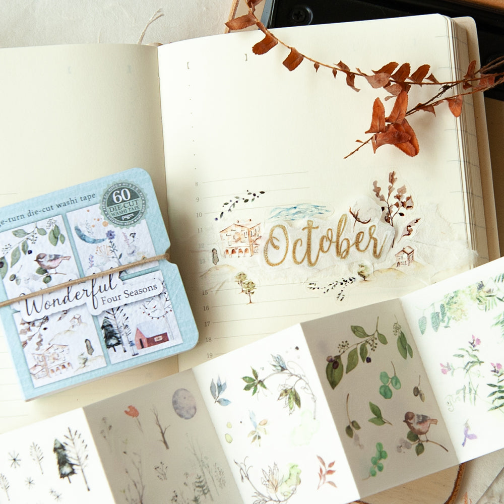MU Die-Cut Washi Book - Wonderful Four Seasons