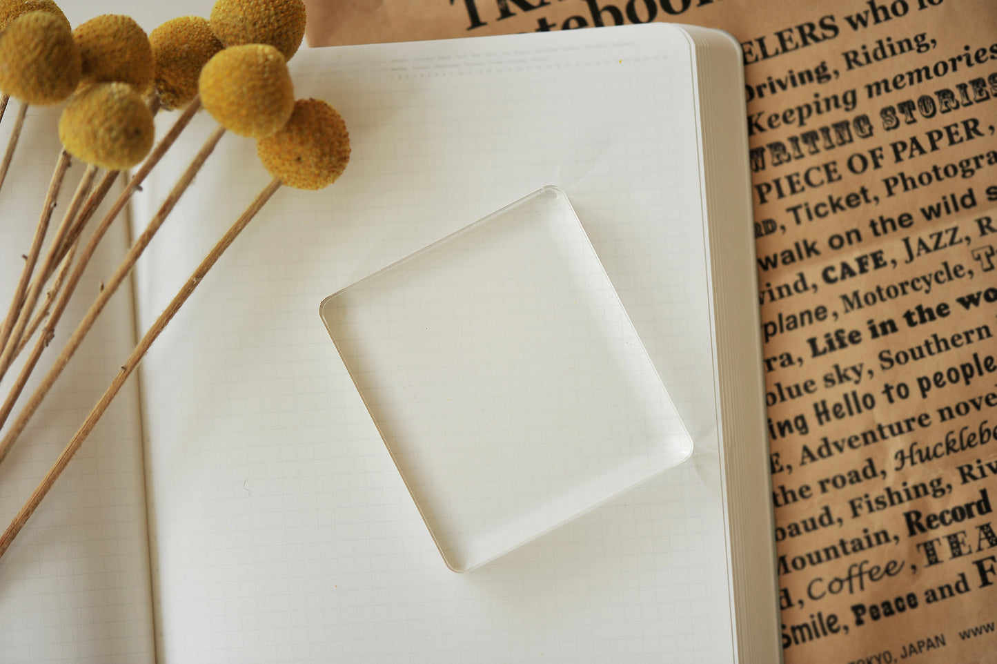 MU Lifestyle Clear Stamp Block - Acrylic - Square