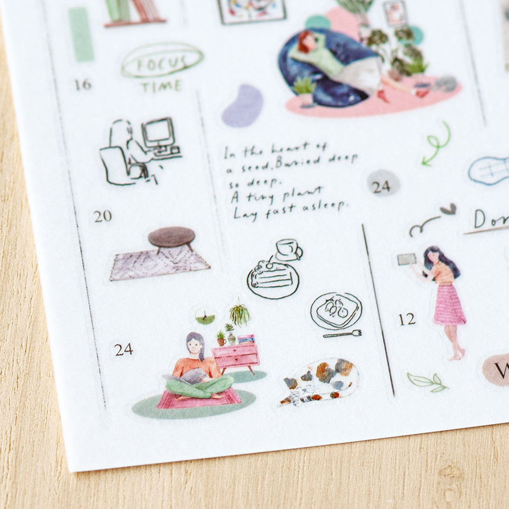 MU Print-On Sticker Sheet - Daily Life 271