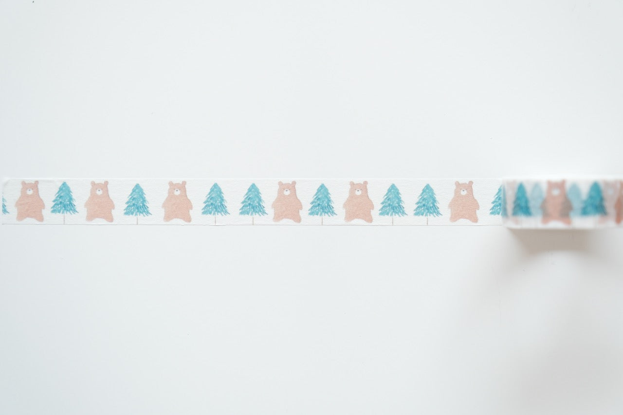 Seitousha Washi Tape - Spring/Summer 2025 - Forest Bear