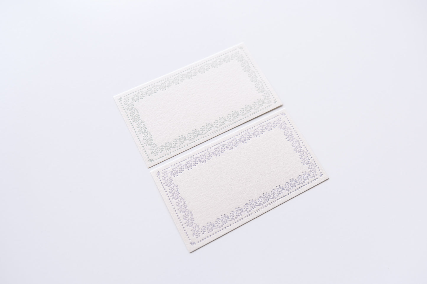 Oeda Letterpress Memo Card - Lavendar & Sage