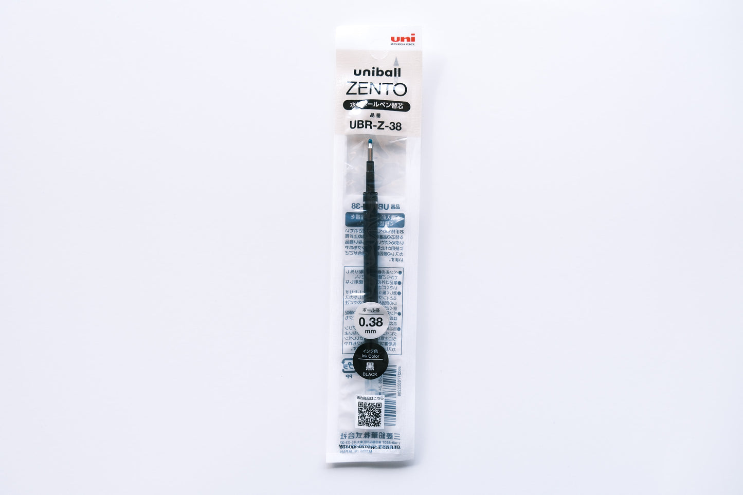 Uni-Ball ZENTO Gel Pen Refill - 0.38mm - Black