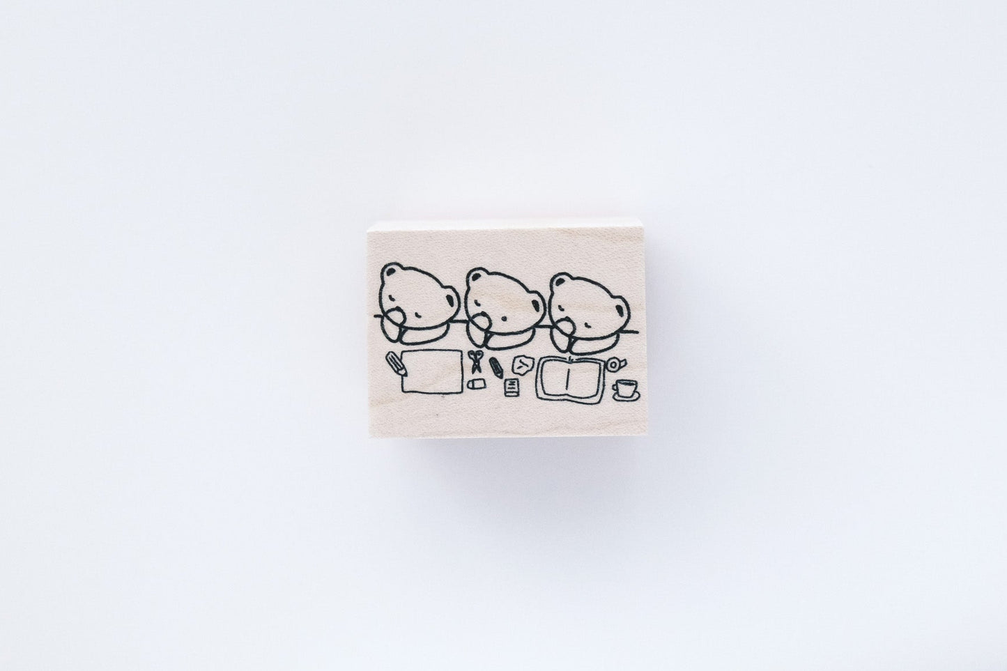 Ikhanko Stamp - Bears at the Desk