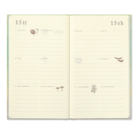 Midori 12-Month Diary - Gate Green