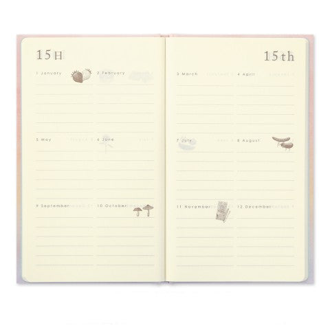 Midori 12-Month Diary - Gate Pink