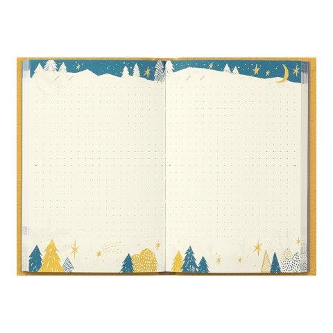 Midori Diary With Embroidered Bookmark - Owl