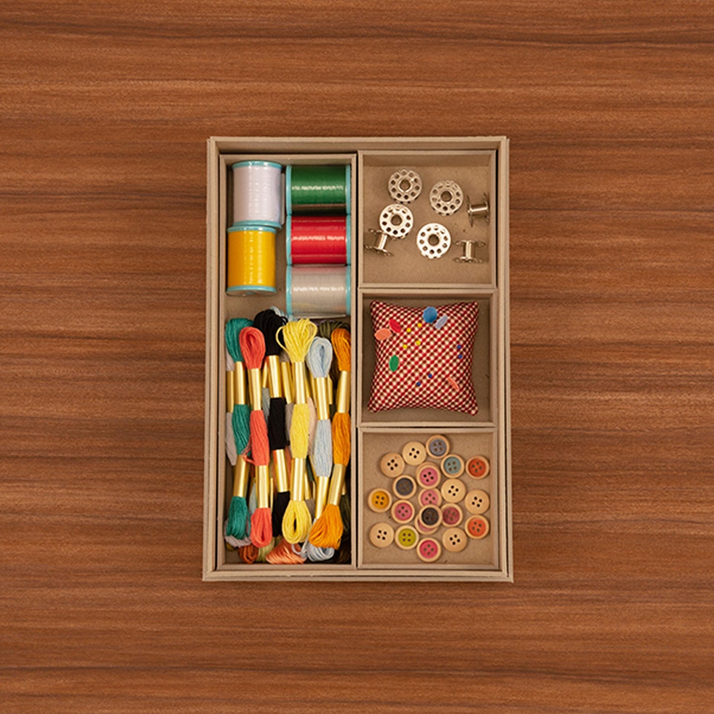 Nakabayashi Organizing Bento Box - A5 - Light Brown