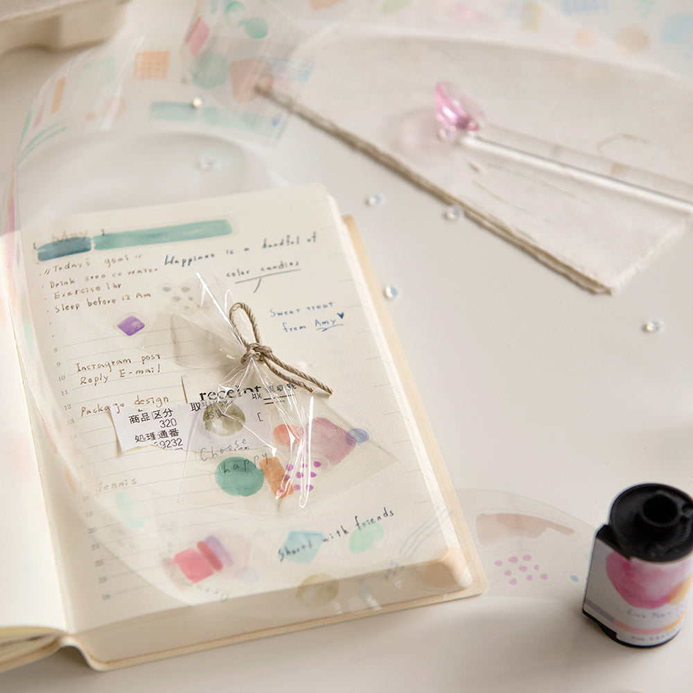 MU Kiss-Cut PET Roll Tape - Live Your Life In Color