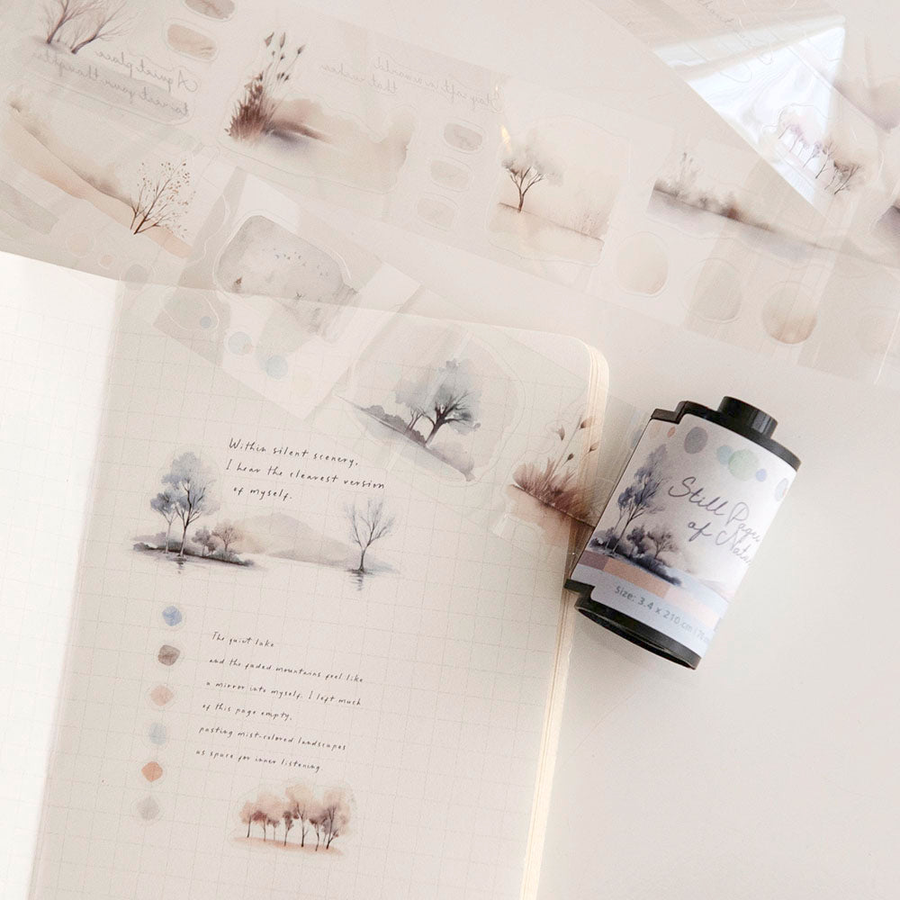 MU Kiss-Cut PET Roll Tape - Still Pages of Nature