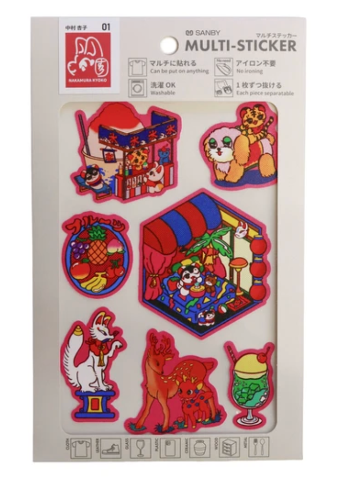Sanby x Kyoko Nakamura Multi-Sticker Sheet - Retro Pop Room