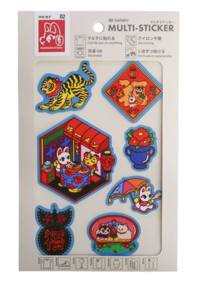 Sanby x Kyoko Nakamura Multi-Sticker Sheet - Chinese Mood