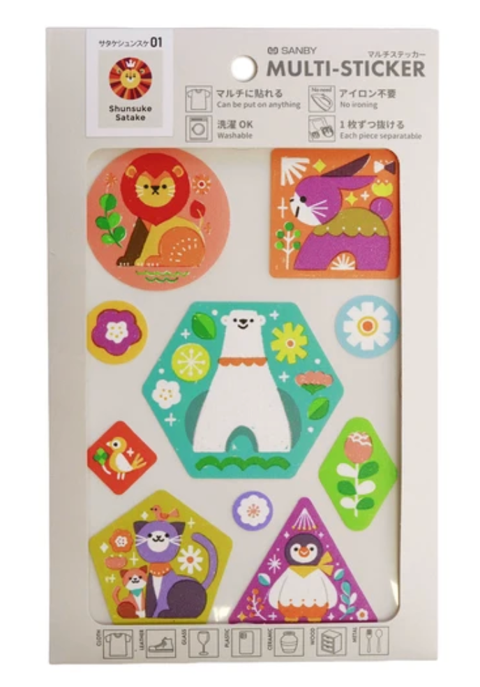 Sanby x Shunsuke Satake Multi-Sticker Sheet - Plants and Animals