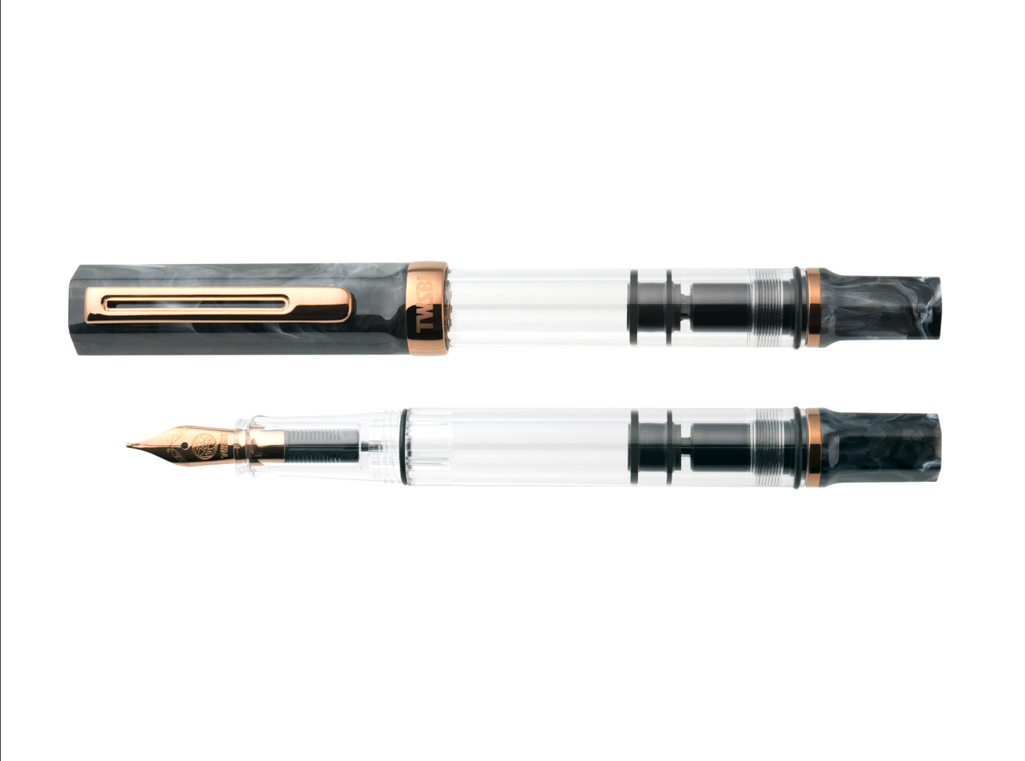 TWSBI ECO Black Marble w/Bronze Fountain Pen
