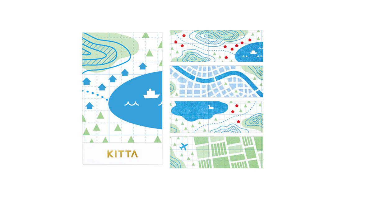 KITTA Washi Tape - Map