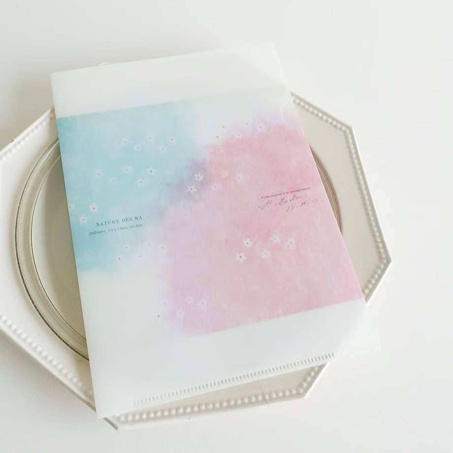Yohaku A5 Clear File - Hanagumori