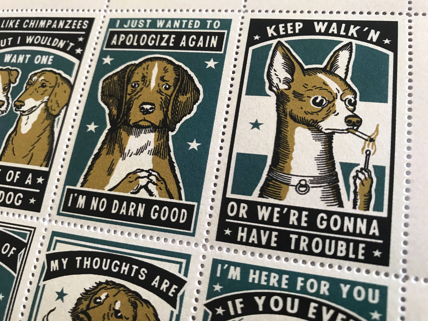 The Portland Stamp Company - Attitude Dogs Lick & Stick Stamps