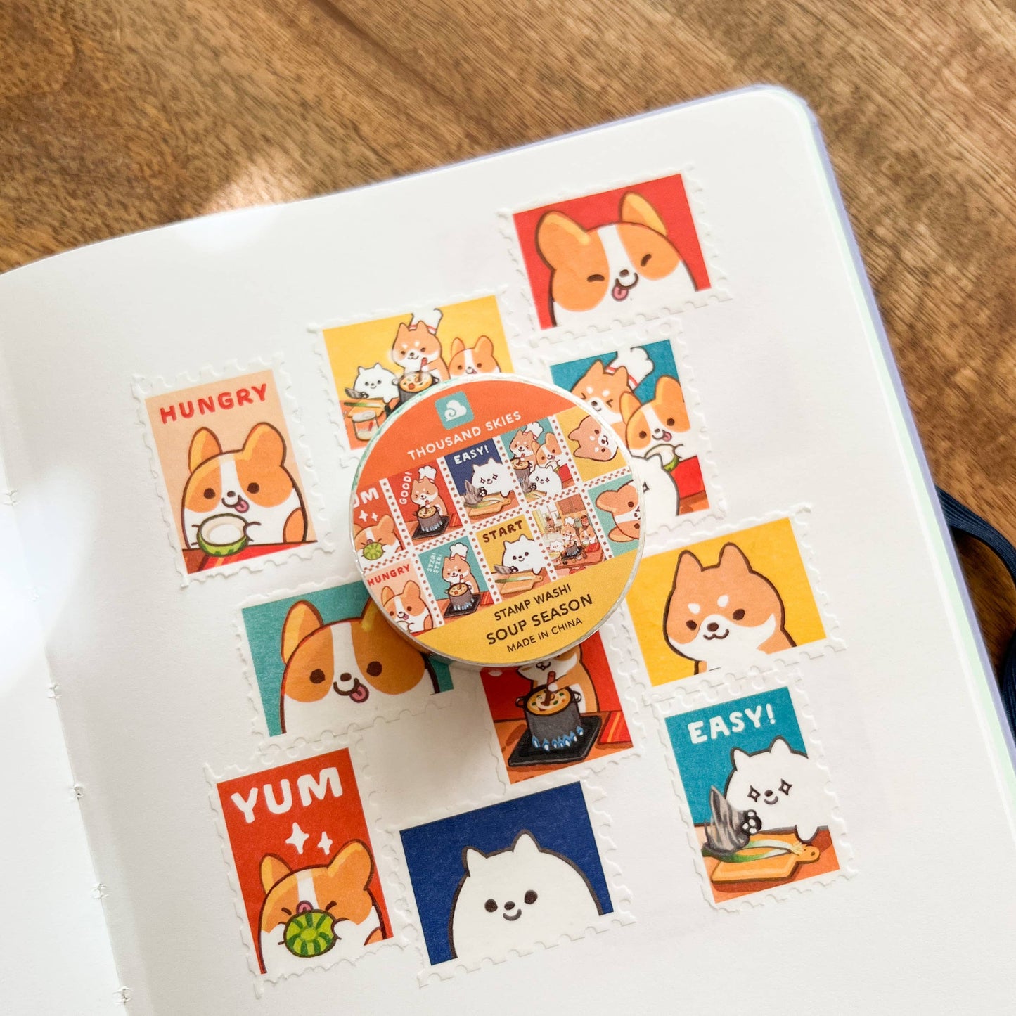 Thousand Skies - Stamp Washi Tape - Soup Season