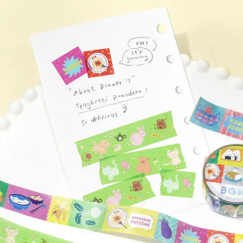 BGM Foil Stamp Washi Tape - Life Series - Animal Carnival