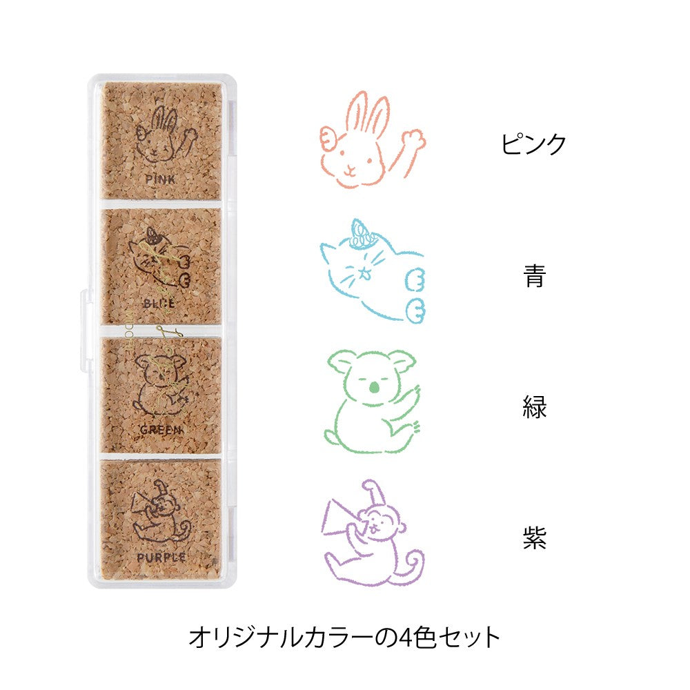 Midori Yuru Log Paintable Pre-Inked Stamp
