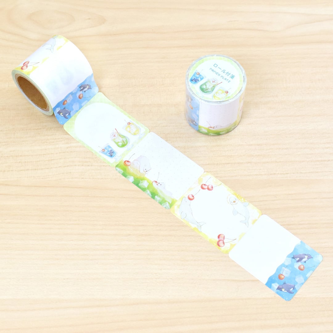 Papier Platz x Natsunoka - Roll Sticky Notes - Animal Soda