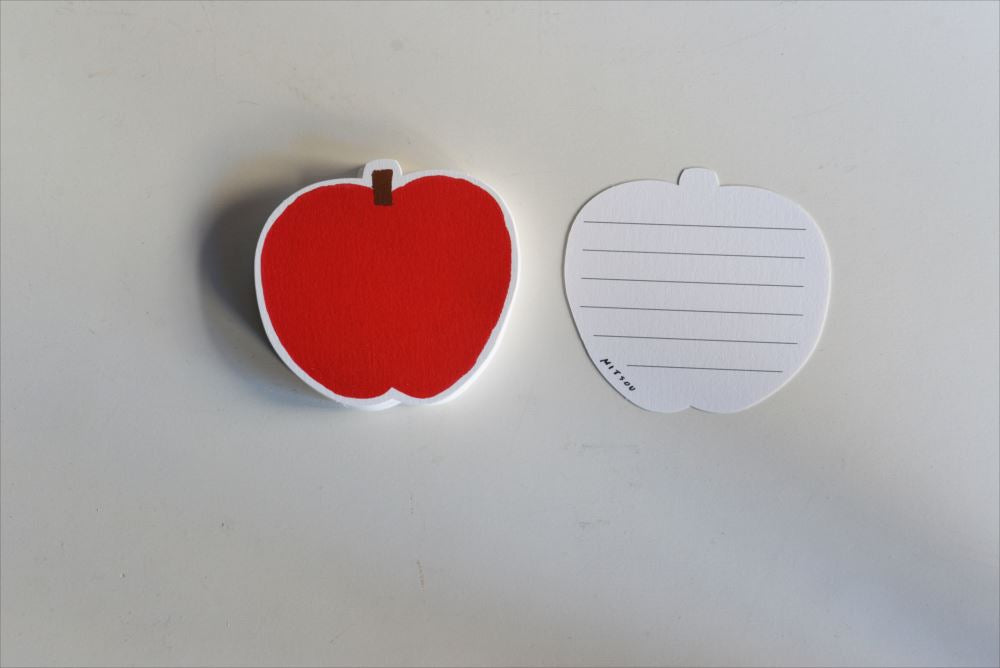 Classiky x mitsou - Die-Cut Message Cards - Apple