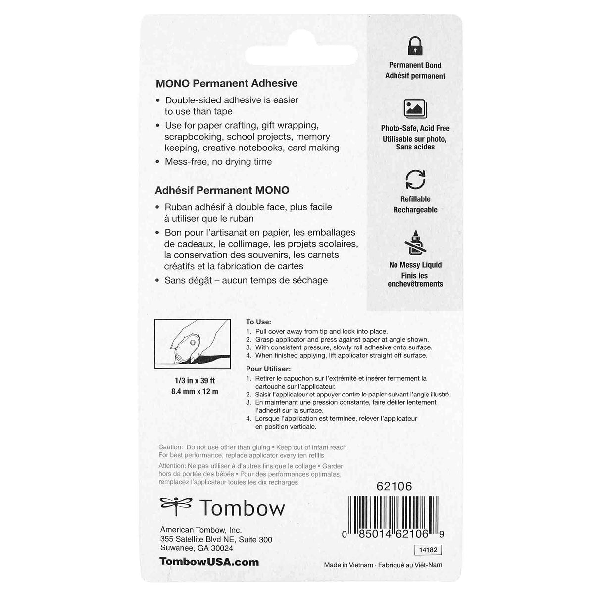 Tombow MONO Permanent Adhesive Applicator
