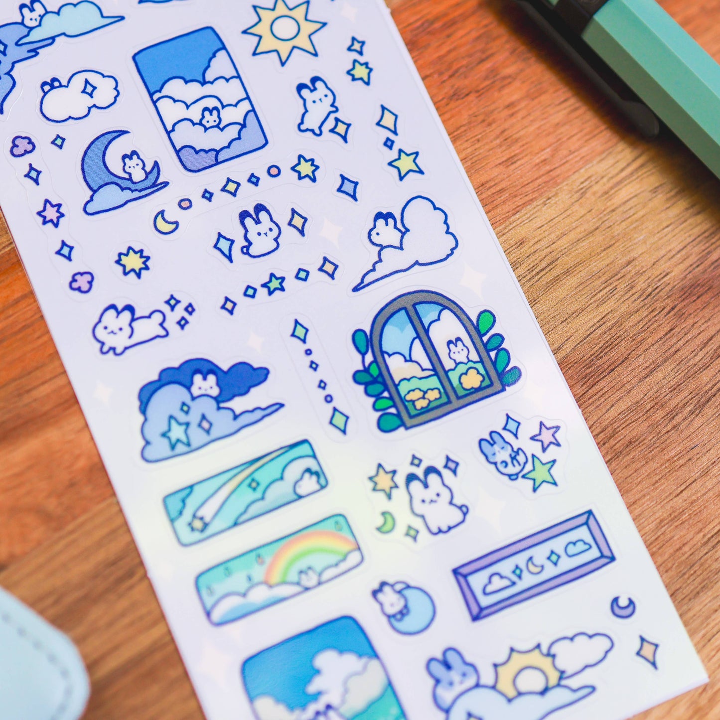 Thousand Skies - Clear Sticker Sheet - Cloudy Bunnies
