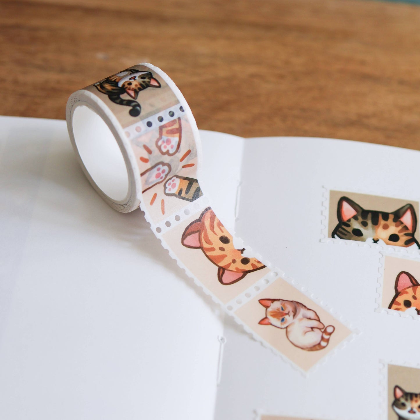Thousand Skies - Stamp Washi Tape - Tabby Cats