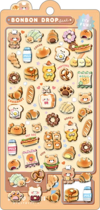 Q-LIA - Bonbon Drop 3D Stickers - Bear