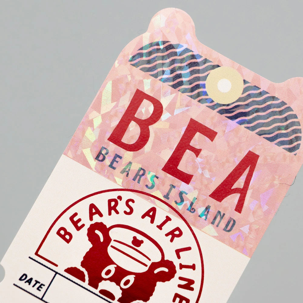 ob1toy x Rokkaku Sticker - Retro Bear's Ticket