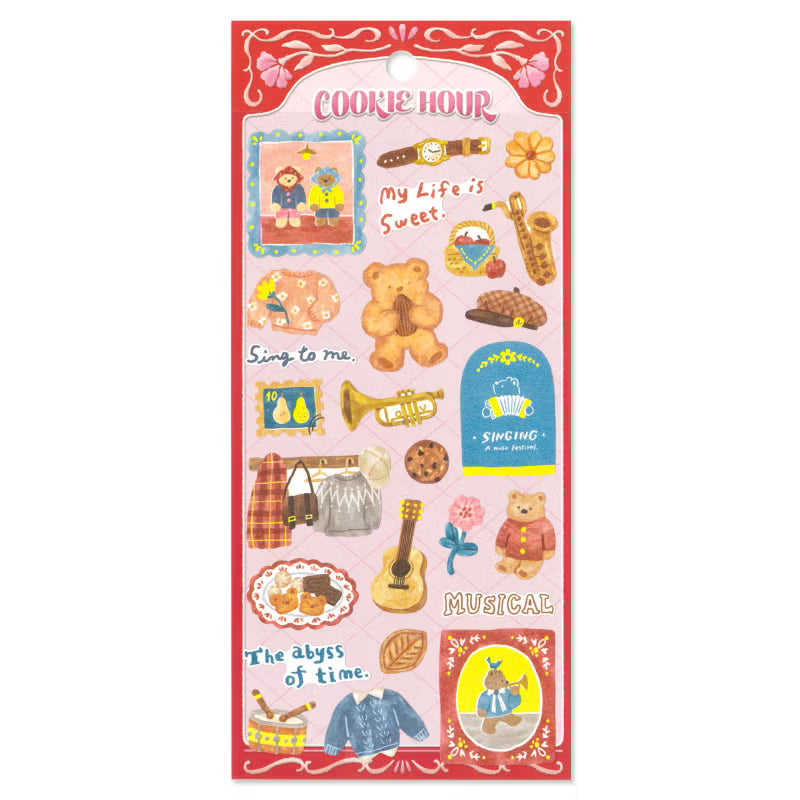 Mind Wave Cookie Hour Sticker Sheet - Bear Cookie