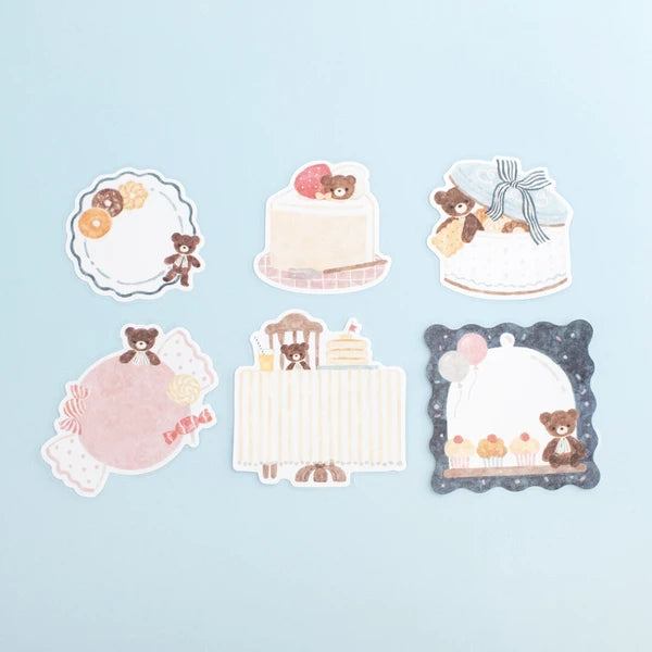 Papier Platz x Nakauchi Waka - Flake Sticky Notes - Bear and Sweets