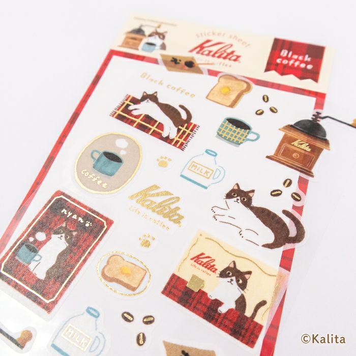 Furukawashiko x Kalita - Life is Coffee Series - Sticker Sheet - Black Coffee