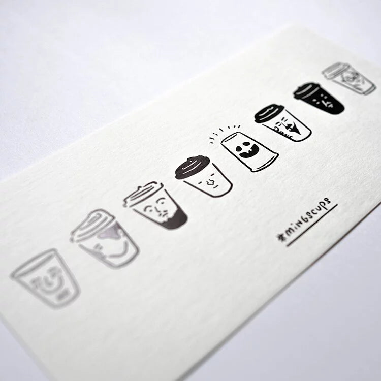 WHOSMiNG Postcard - Black Mingscups