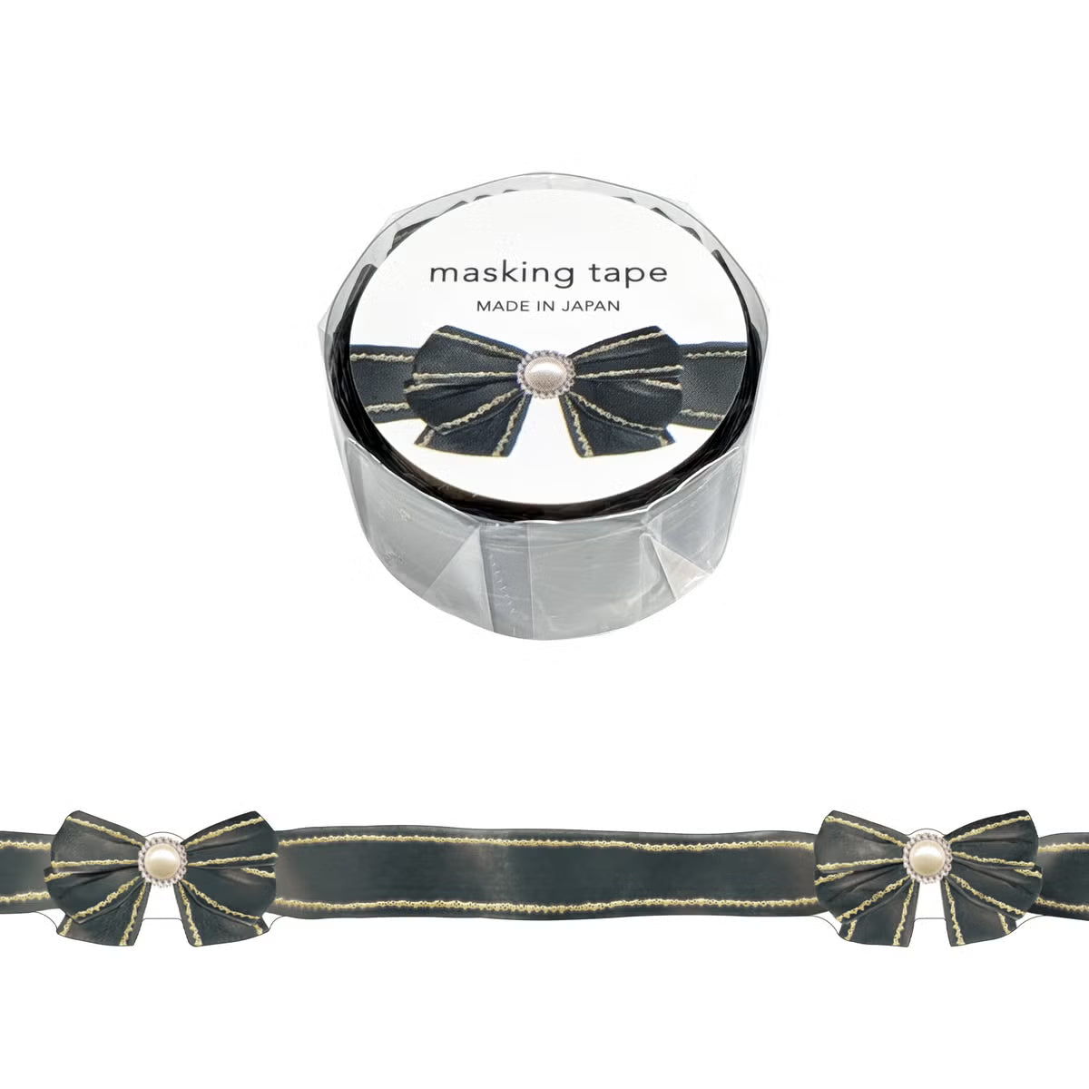 Mind Wave Ribbon Washi Tape - Black Velour