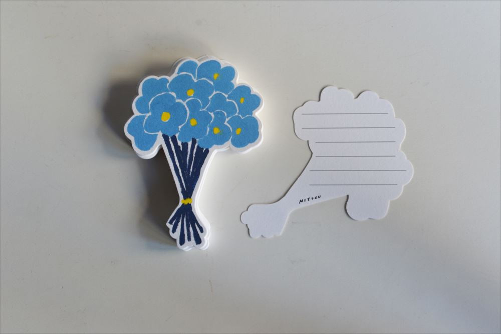 Classiky x mitsou - Die-Cut Message Cards - Blue Bouquet