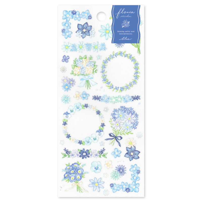 Mind Wave Sticker Sheet - Blue Floria