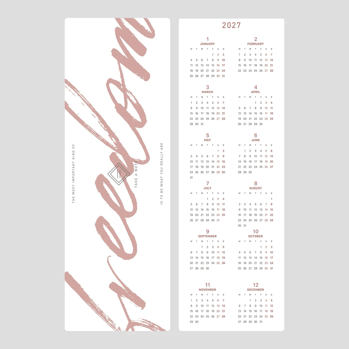 Take A Note - 2027 Regular Planner - English Version - A5