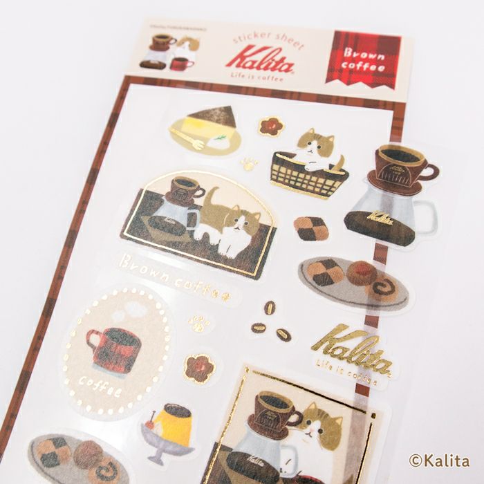 Furukawashiko x Kalita - Life is Coffee Series - Sticker Sheet - Brown Coffee