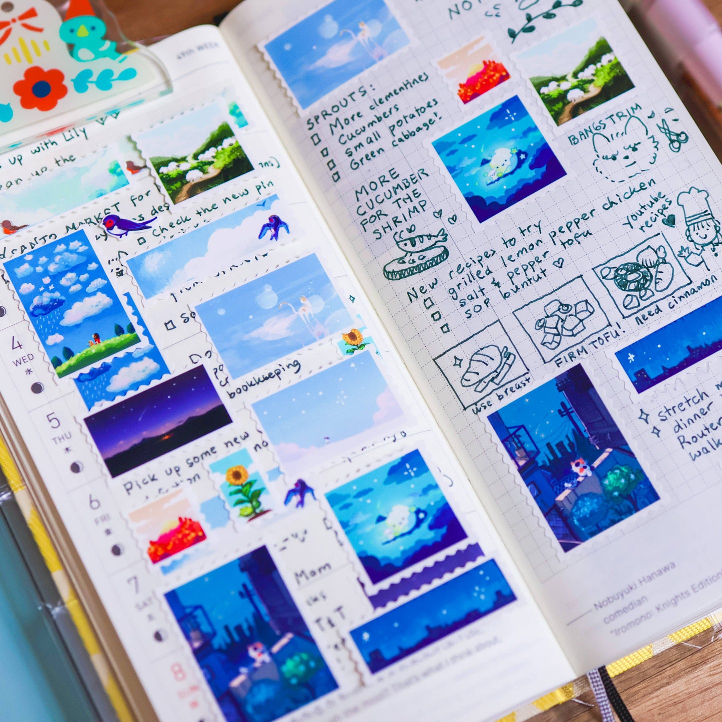 Thousand Skies - Sticker Sheet - Sky Scenery Stamps