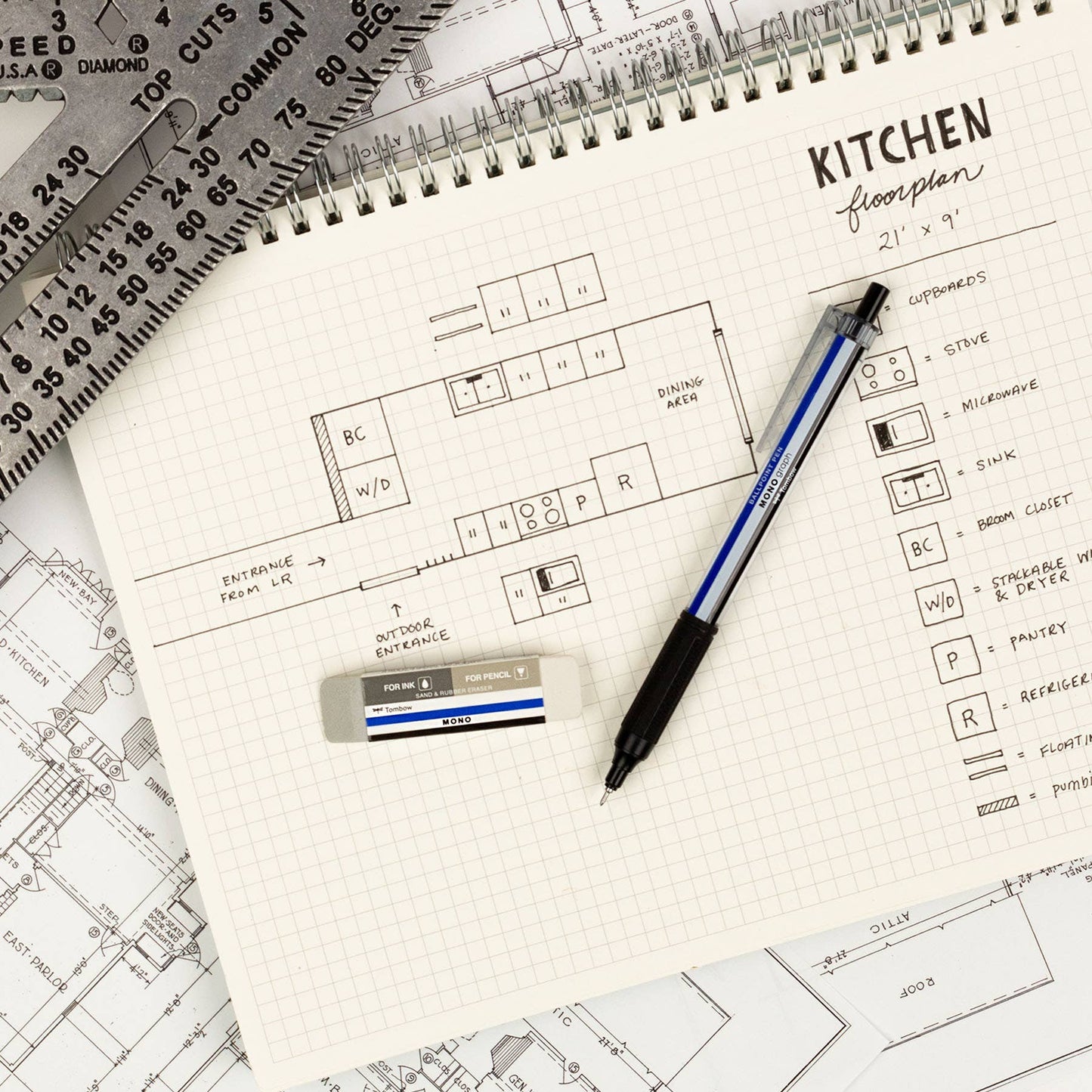 Tombow - MONO Sand and Rubber Eraser