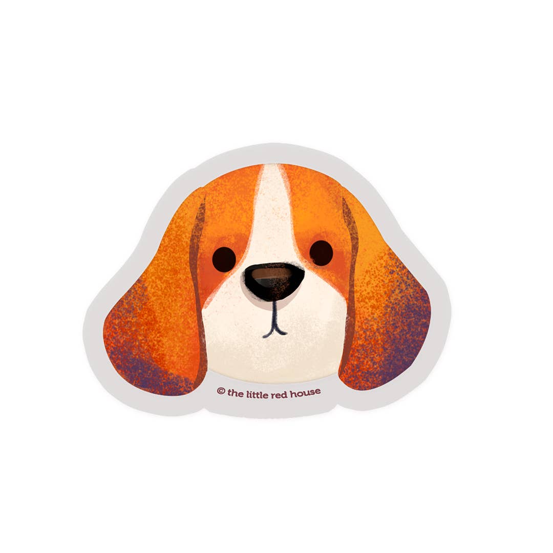 The Little Red House - Beagle Dog Clear Sticker