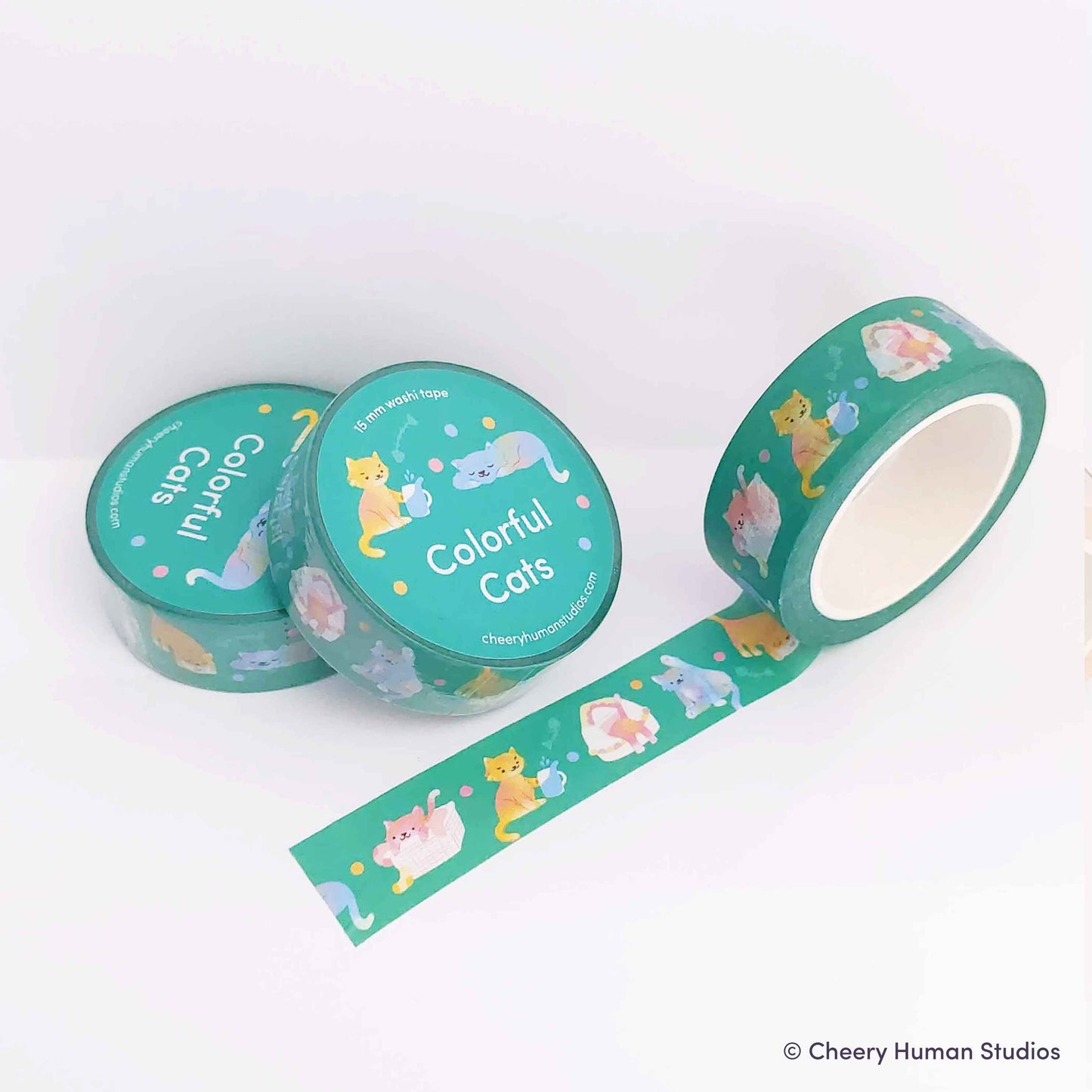 Cheery Human Studios - Colorful Cats Washi Tape